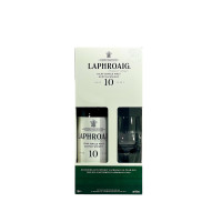 Laphroaig 10 Yo 0.7L + Limeted Laphroaig glas