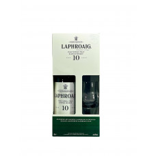 Laphroaig 10 Yo 0.7L + Limeted Laphroaig glas
