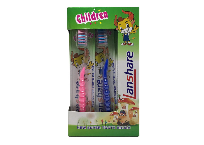 Lanshare Children Tooth Brush (Blue,Pink)